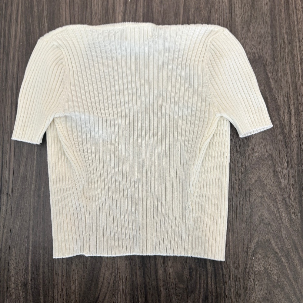superdown White Ribbed Crop Top - Picture 3 of 5